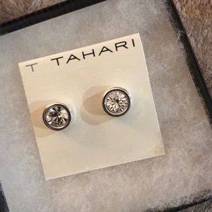 Tahari cz earrings